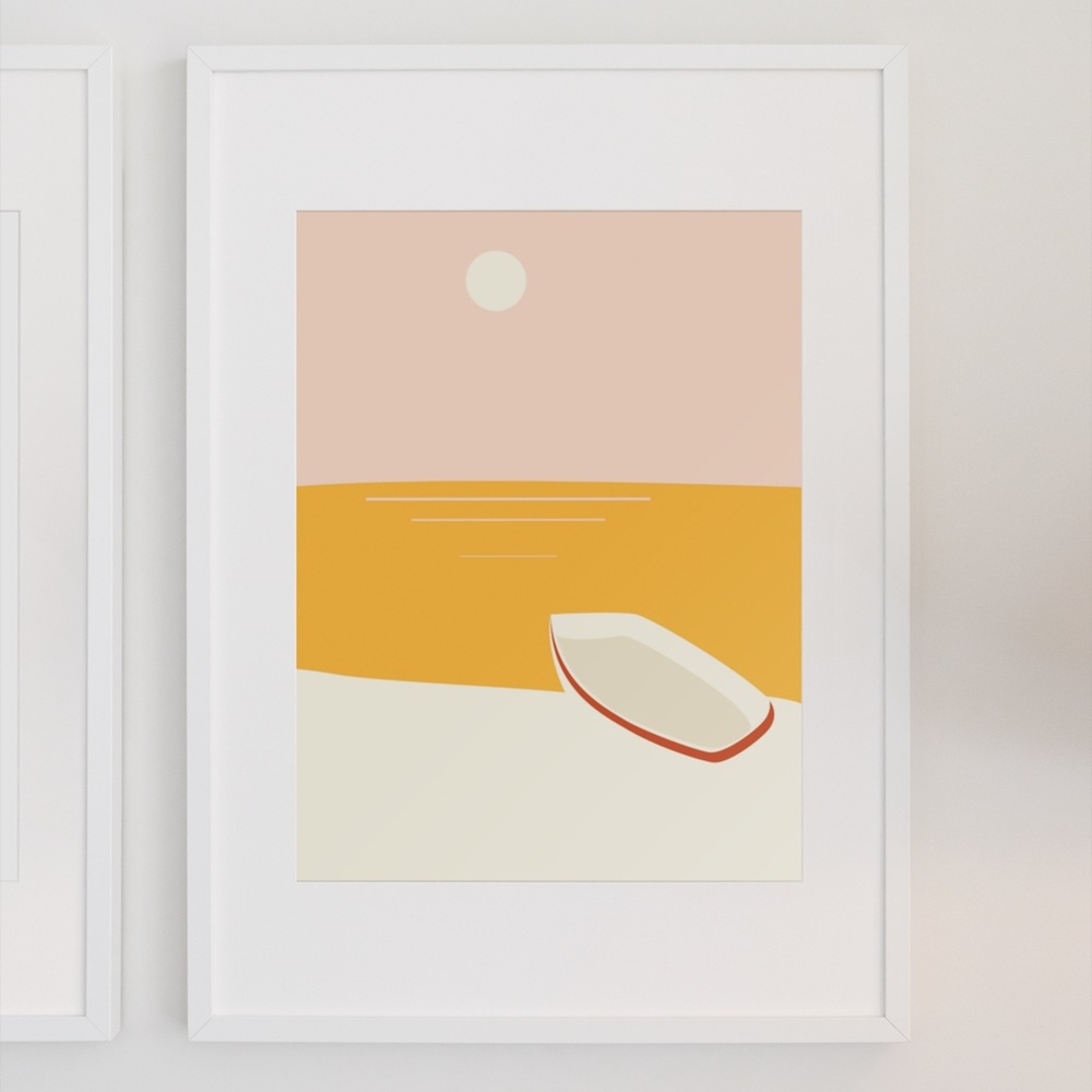 Abstract Landscape Wall Art Print Poster Unframed - Picture 2 of 6